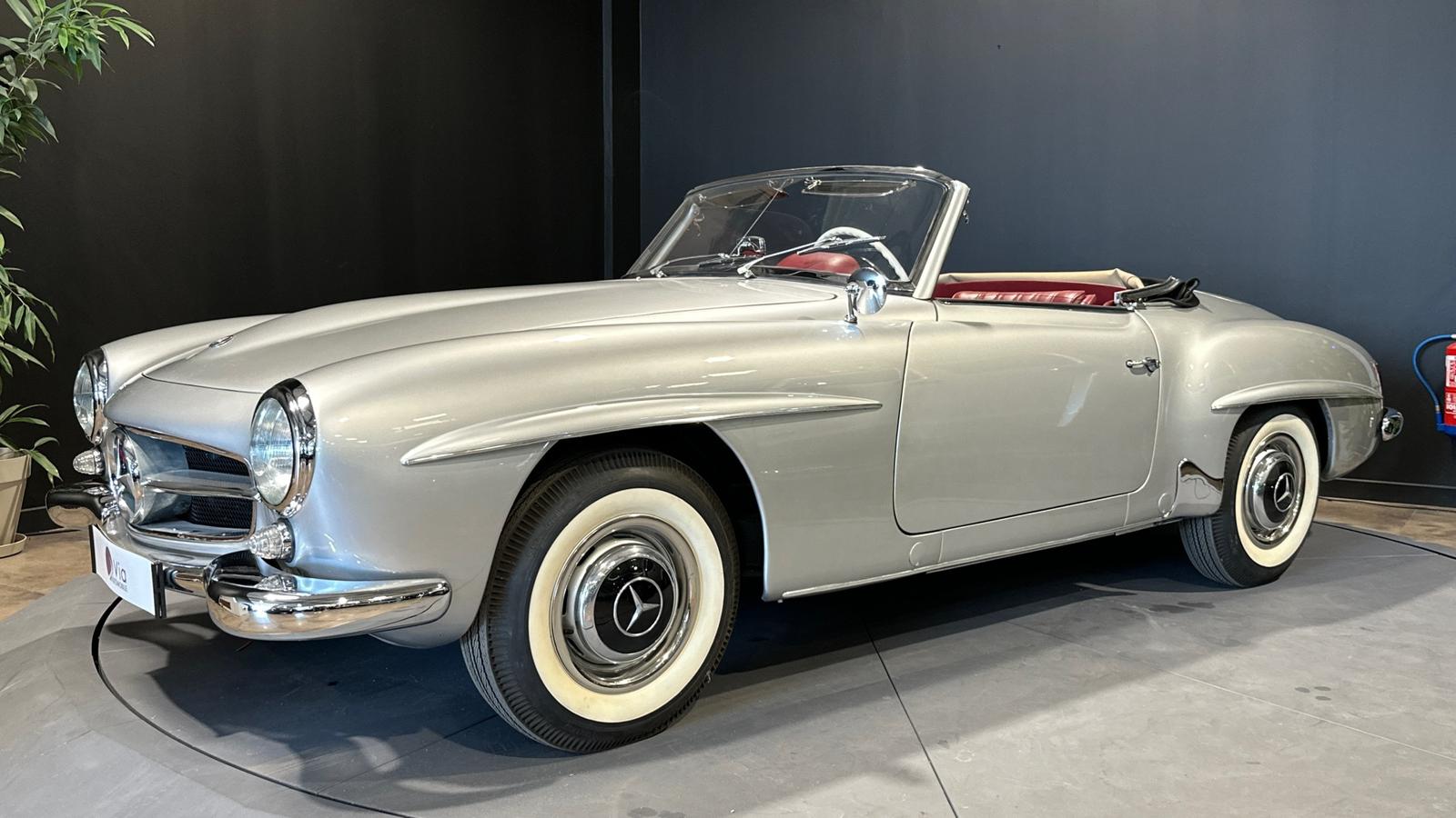 Mercedes 190 SL cabriolet grise